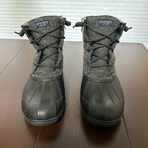 Sperry Charcoal and Black Duck Boots